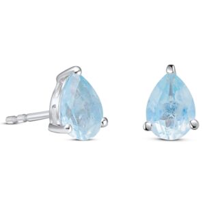 Cercei din argint Silver Aquamarine Drop