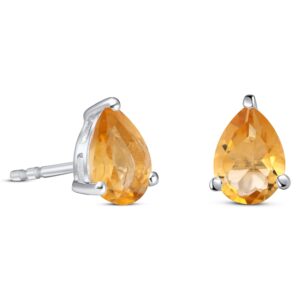 Cercei din argint Silver Citrine Drop