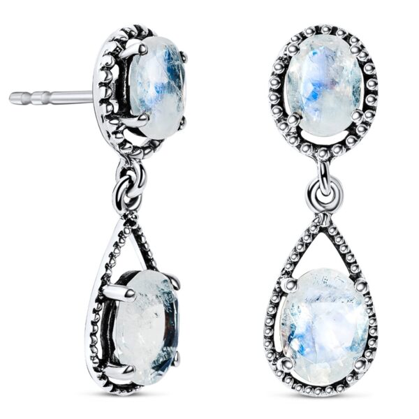 Cercei din argint Silver Enchanting Moonstone drops