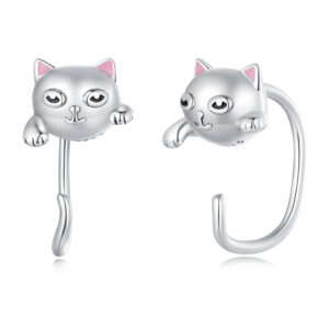 Cercei din argint Silver Kitties