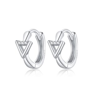 Cercei din argint Silver Little Triangle Hoops