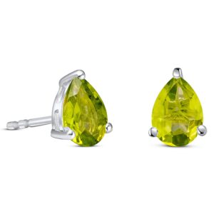 Cercei din argint Silver Peridot Drop