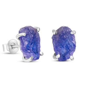 Cercei din argint Silver Piece of Tanzanite