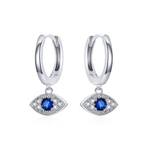 Cercei din argint Sparkling Eye Hoops