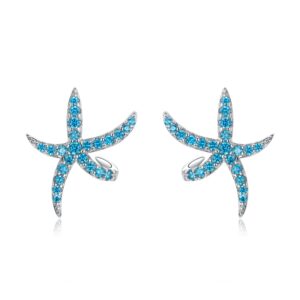 Cercei din argint Turquoise Sea Star