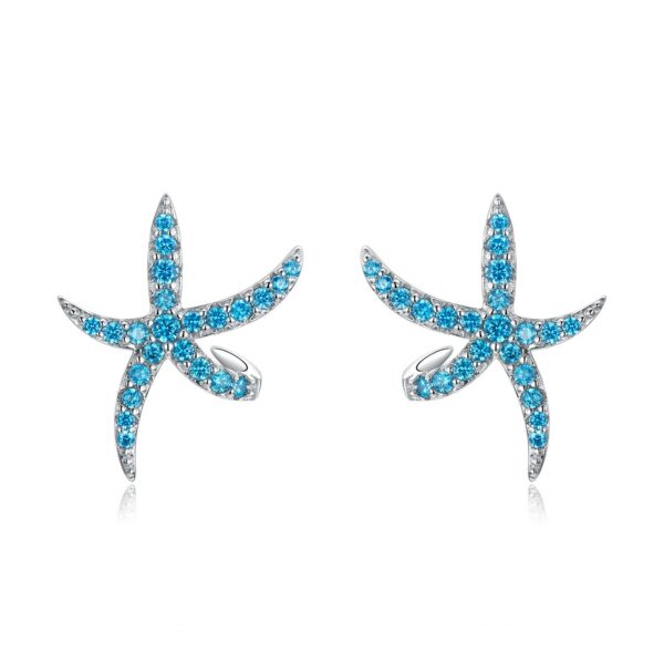 Cercei din argint Turquoise Sea Star