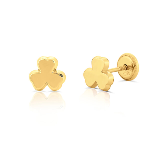 Cercei din aur 14k pentru copii Clover