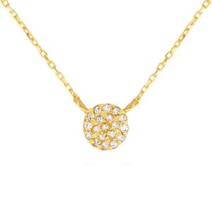 Colier aur 14K cu Round with diamonds