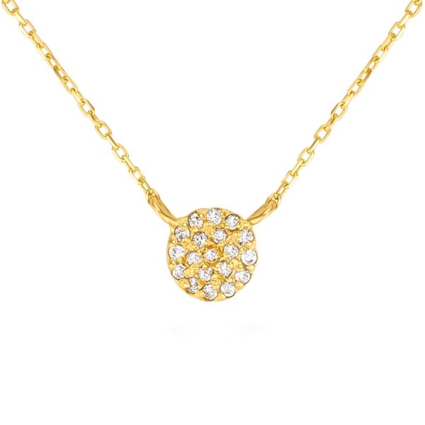 Colier aur 14K cu Round with diamonds