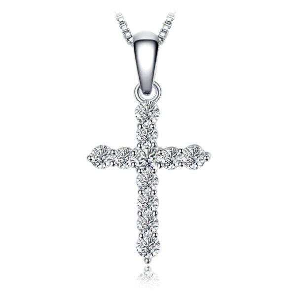 Colier din argint Crystal Cross