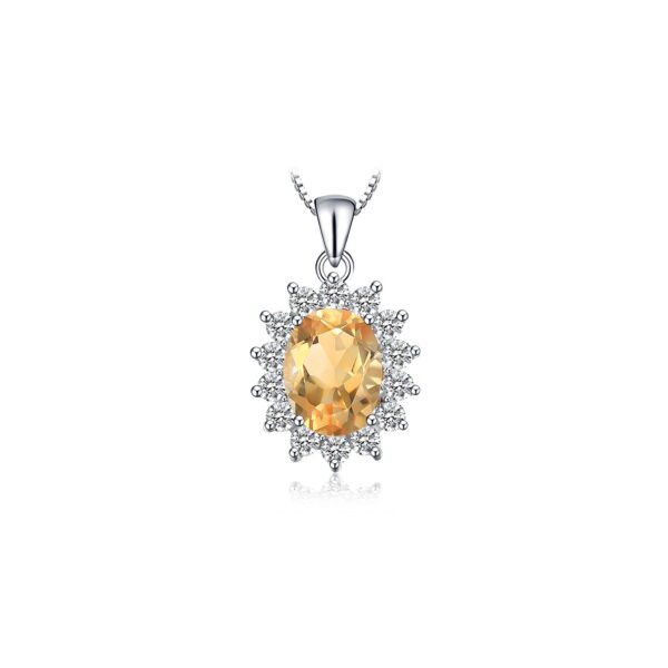 Colier din argint Elegant Citrine