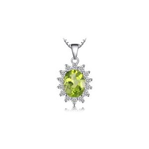 Colier din argint Elegant Peridot