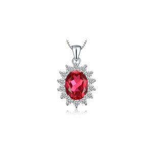 Colier din argint Elegant Ruby