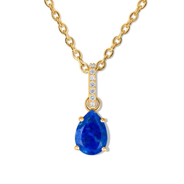 Colier din argint Golden Drop Lapis Lazuli