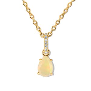 Colier din argint Golden Drop Opal