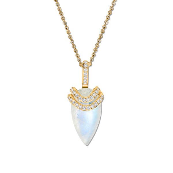 Colier din argint Golden Magical Moonstone