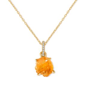 Colier din argint Golden Piece of Citrine