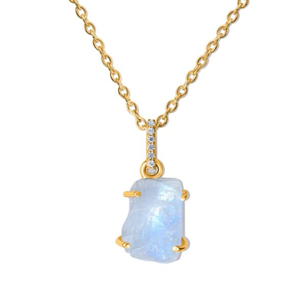 Colier din argint Golden Piece of Moonstone