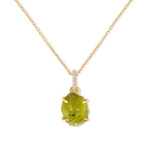 Colier din argint Golden Piece of Peridot