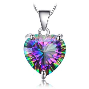 Colier din argint Mystic Topaz Heart