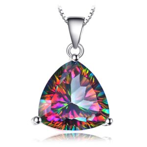 Colier din argint Mystic Topaz Triangle