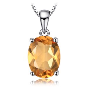 Colier din argint Oval Citrine