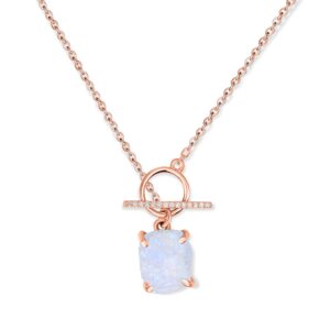 Colier din argint Rose Gold Mystical Moonstone