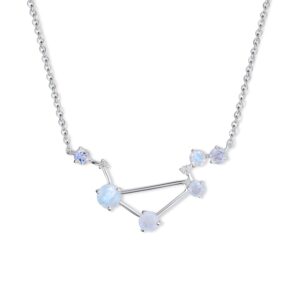 Colier din argint Silver Astral Moonstone Libra