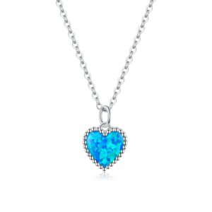 Colier din argint Silver Blue Heart