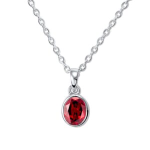 Colier din argint Silver Desiree Garnet