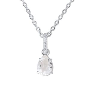 Colier din argint Silver Drop White Topaz