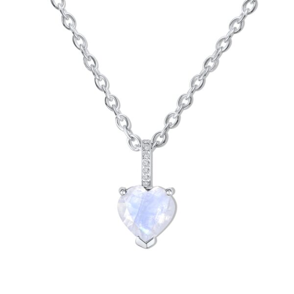 Colier din argint Silver Moonstone Heart