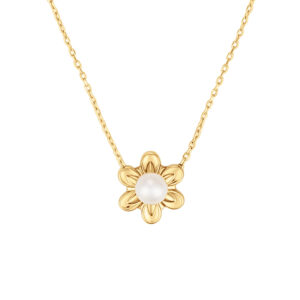 Colier din aur 14k Daisy Pearl