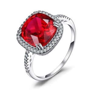 Inel de argint Perfect Ruby and Cristals