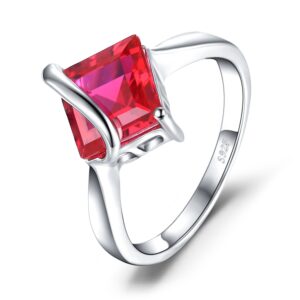 Inel de argint Square Ruby