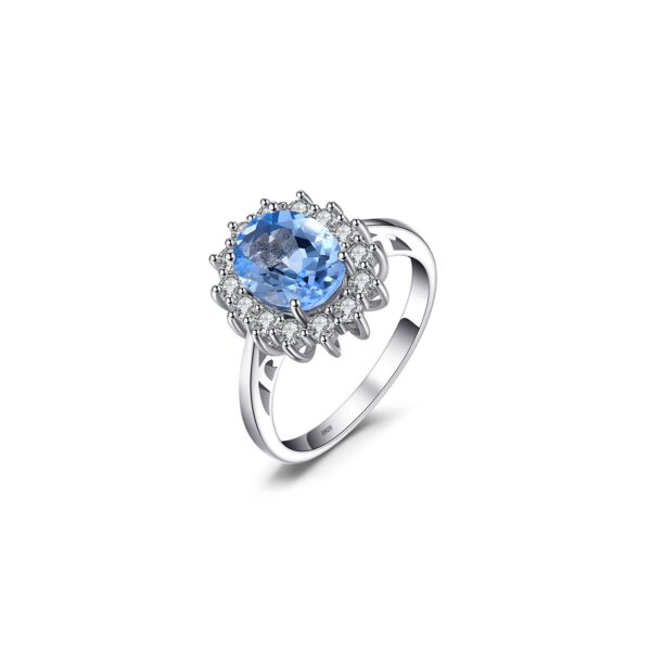 Inel din argint Elegant Light Blue Topaz