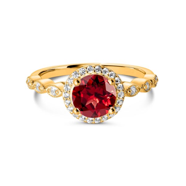 Inel din argint Golden Dreamy Garnet