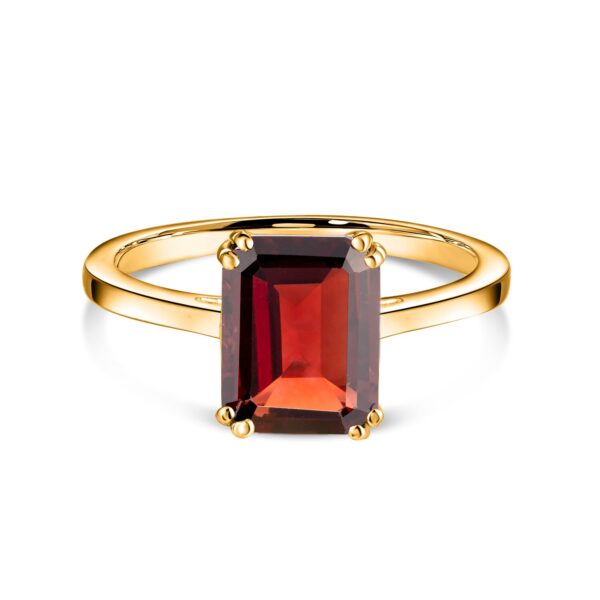 Inel din argint Golden Rectangle Garnet Elegance