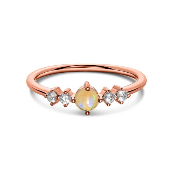 Inel din argint Rose Gold Opal Harmony