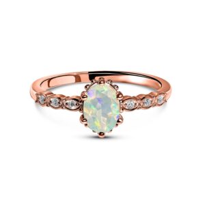 Inel din argint Rose Gold Royal Opal