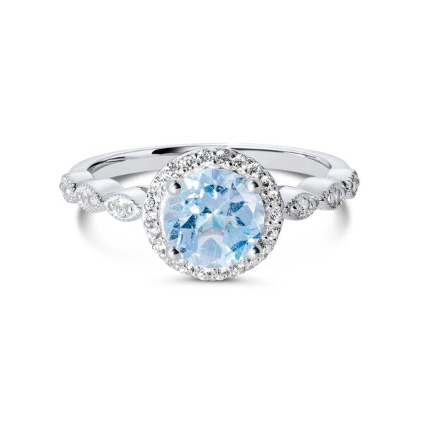 Inel din argint Silver Dreamy Blue Topaz