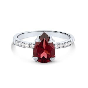 Inel din argint Silver Drop Garnet