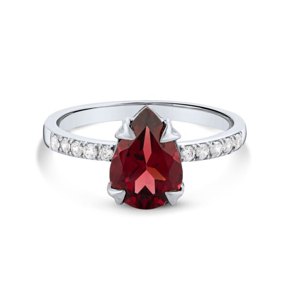 Inel din argint Silver Drop Garnet