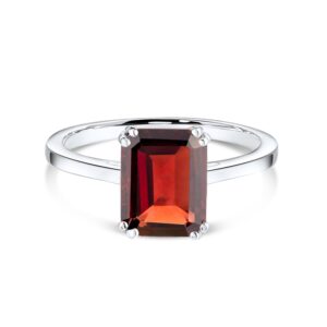 Inel din argint Silver Rectangle Garnet Elegance