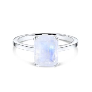 Inel din argint Silver Rectangle Moonstone Elegance