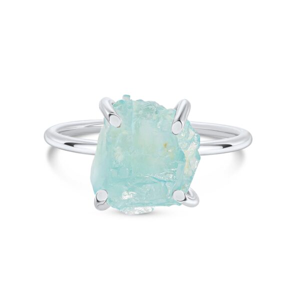 Inel din argint Silver Simple Aquamarine