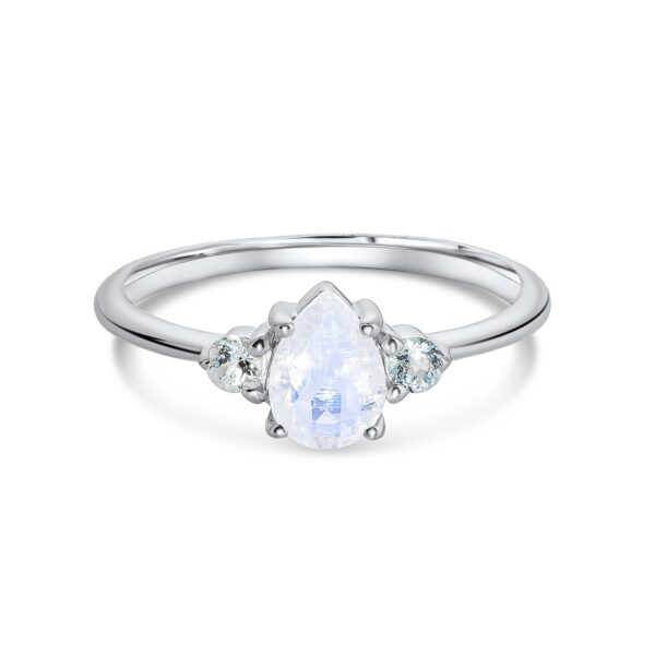 Inel din argint Silver Special Moonstone Drop