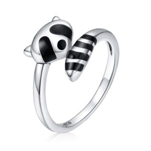 Inel reglabil din argint Raccoon Ring