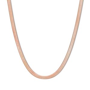 Lant din argint Rose Gold Herringbone 41 cm