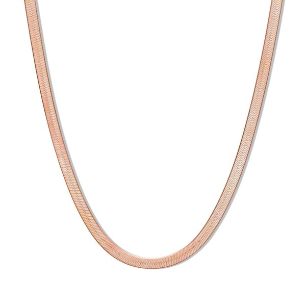 Lant din argint Rose Gold Herringbone 41 cm